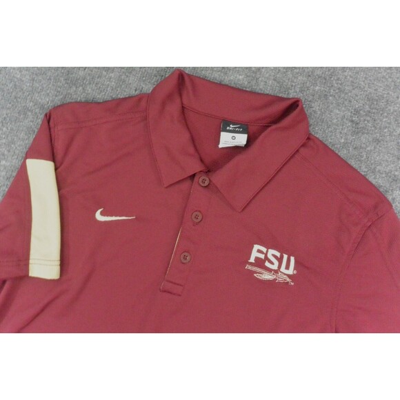 Florida State Seminoles Shirt‎ Mens Med Nike Dri-Fit Polo - Picture 1 of 9